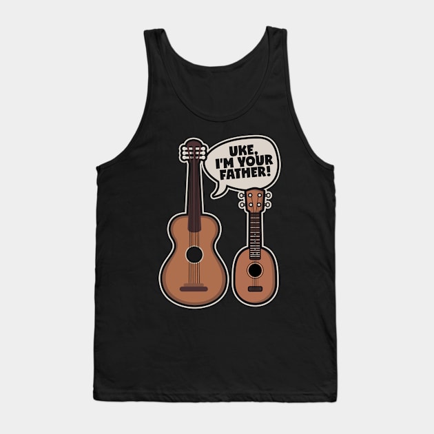 Ukulele Guitar Saying Uke I am your father Tank Top by voidea